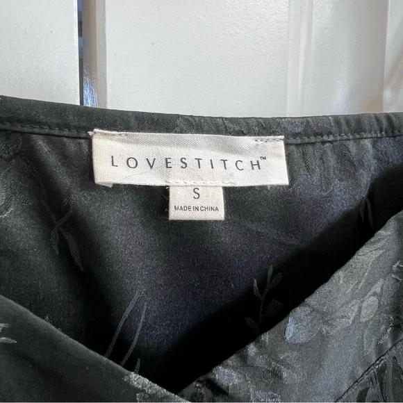 Lovestitch Womens Jane Floral Jacquard Cami in Black, Size S - Picture 4 of 6